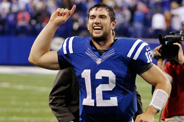 Andrew Luck invades Peyton's DirecTV territory