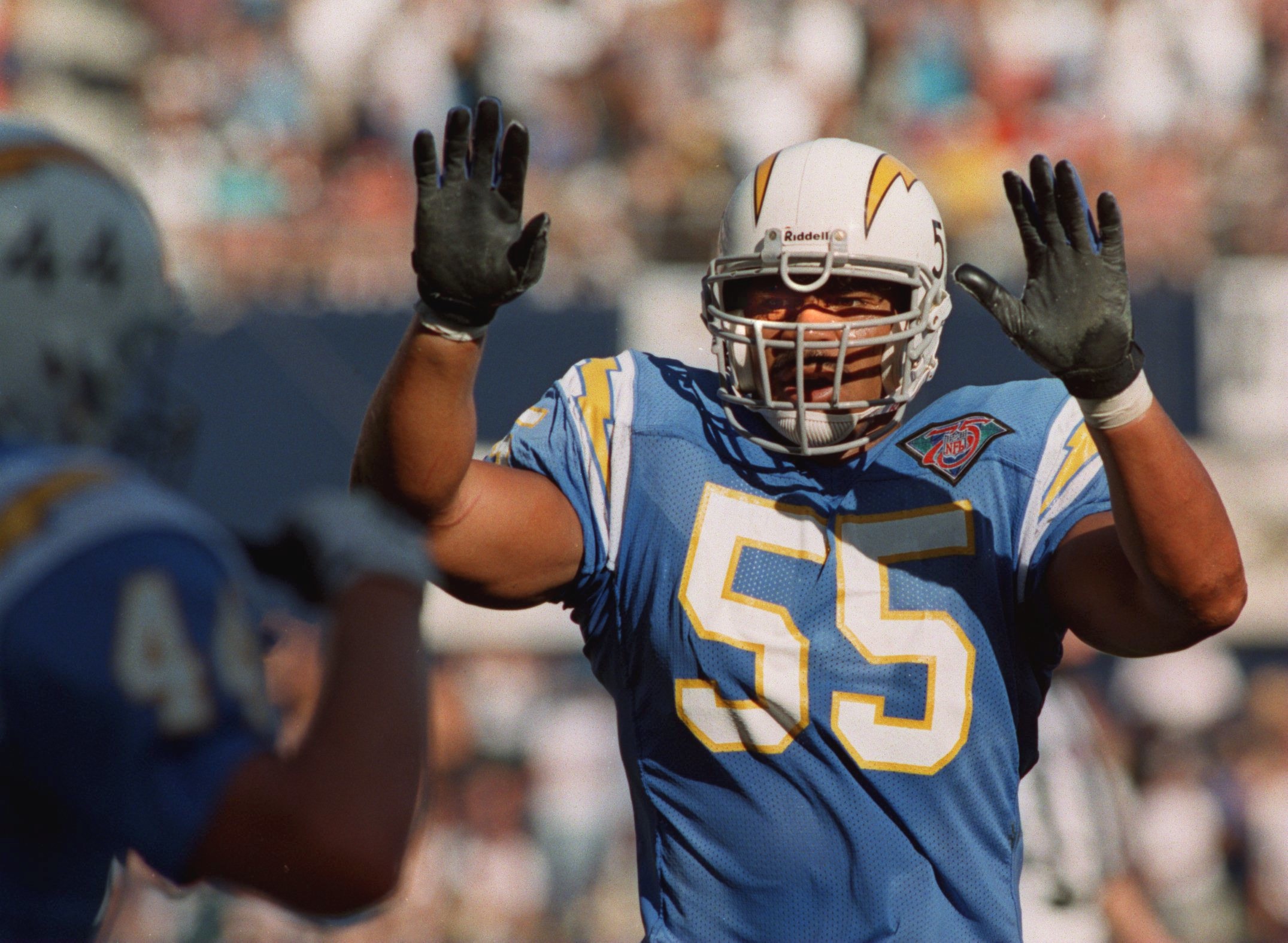 Junior seau powder store blue jersey