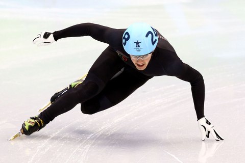 Blake Skjellerup of New Zealand competes in the Short Track Speed Skating Men's 1,000 m on day 6 of the Vancouver 2010 Winter Olympics at Pacific Coliseum on February 17, 2010 in Vancouver, Canada.