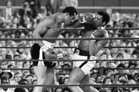 From left: Ken Norton and Muhammad Ali at Yankee Stadium in New York City, on Sept. 28, 1976.