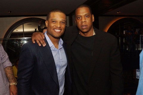 Robinson Cano and Jay Z at The "Super Heroes" Fundraiser And Domino Tournament