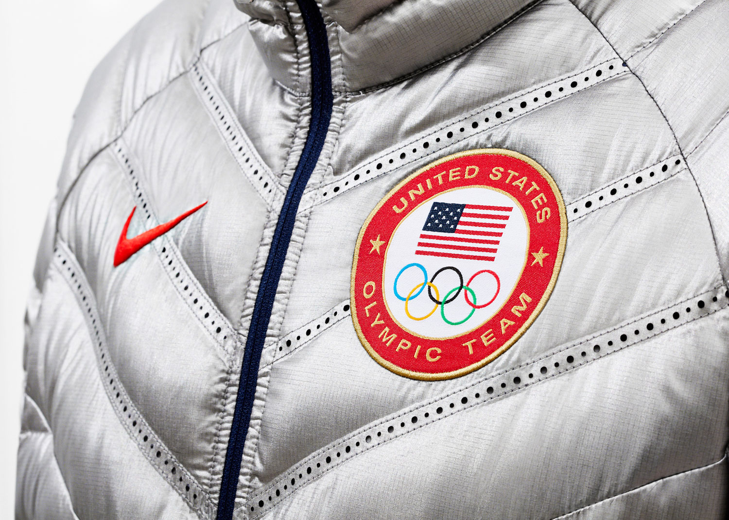 silver nike olympic jacket 2014